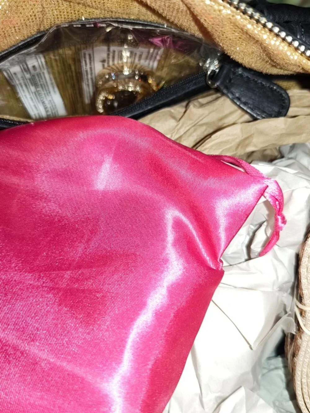Frosting by Mary Norton Gold Leather and Lace Barrel Bag & Patricia Nash Wallet